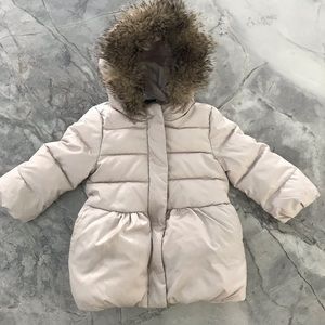 Gap Kids Puffer Coat with Detachable Fur Hood
